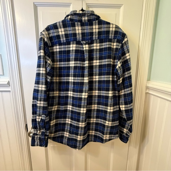 Orvis Navy and Cream Plaid Shirt - Picture 7 of 11